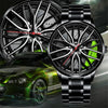 Rotating Wheel Dial Watch for Men New Fashion Stainless Steel Car Wheel Watch for Boys Premium Quality Watch for Gents Elegant Watch for Gift
