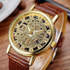 Brown Leather Skeleton Watche for Men | Leather Strap Skeleton Watch for Men | Best Skeleton Watch for Men and Boys