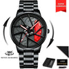 Rotating Wheel Dial Watch for Men New Fashion Stainless Steel Car Wheel Watch for Boys Premium Quality Watch for Gents Elegant Watch for Gift